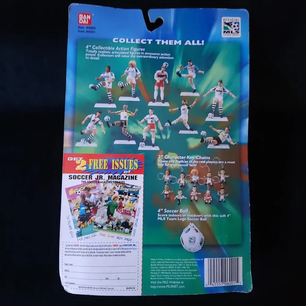 Vintage Bandai 1996 TAB RAMOS MLS Soccer Action Figure Card NY NJ Metrostars NEW